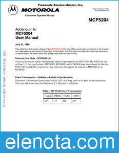 Freescale MCF5204UMAD datasheet