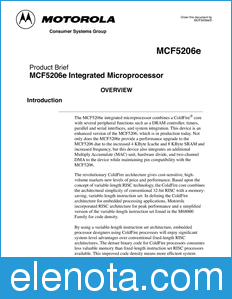 Motorola MCF5206EDS datasheet