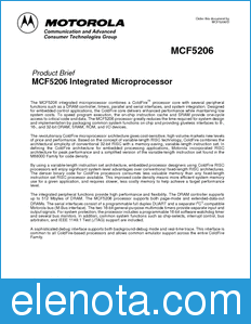 Motorola MCF5206 datasheet