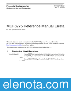 Freescale MCF5275RMAD datasheet
