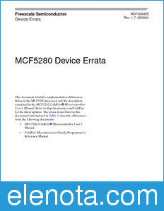 Freescale MCF5280DE datasheet