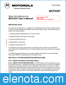 Freescale MCF5307UMMSAD datasheet