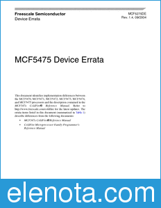 Freescale MCF5475DE datasheet
