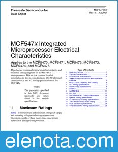 Freescale MCF5475EC datasheet