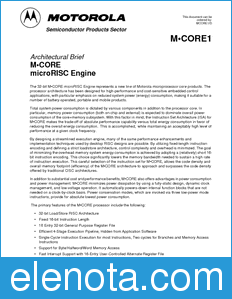 Motorola MCOREARCHBRF datasheet