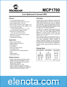 Microchip Technology MCP1700 datasheet