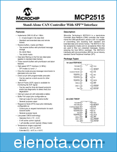 Microchip Technology MCP2515 datasheet