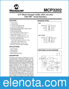 Microchip MCP3202 datasheet