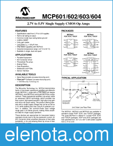Microchip MCP601 datasheet