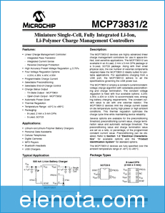 Microchip Technology MCP73831 datasheet