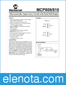 Microchip MCP809 datasheet