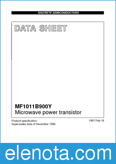 Philips MF1011B900Y datasheet
