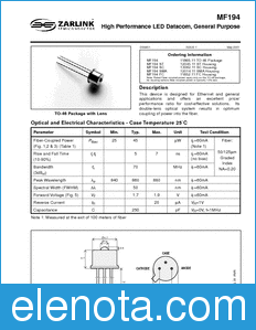 Zarlink Semiconductor MF194 datasheet