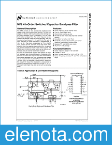 National Semiconductor MF8 datasheet