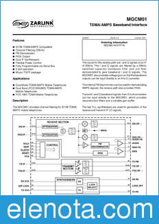 Zarlink Semiconductor MGCM01 datasheet