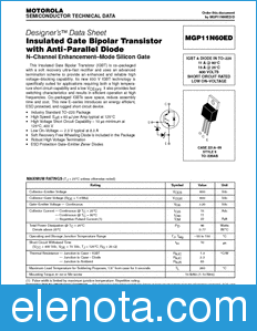 ON Semiconductor MGP11N60ED datasheet