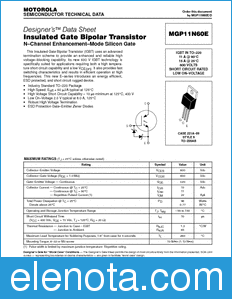 ON Semiconductor MGP11N60E datasheet