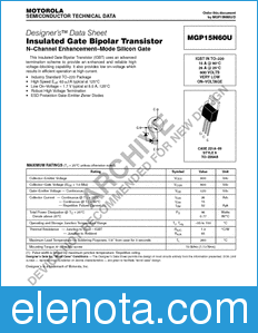 ON Semiconductor MGP15N60U datasheet
