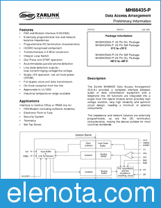 Zarlink Semiconductor MH88435-P datasheet