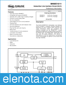 Zarlink Semiconductor MH88510/11 datasheet