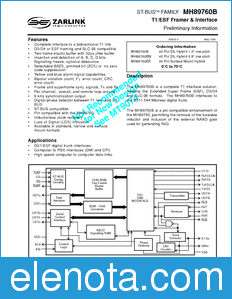 Zarlink Semiconductor MH89760B datasheet