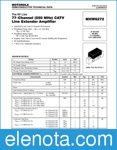 Motorola MHW6272 datasheet