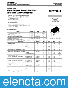 Motorola MHW7205C datasheet