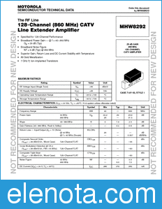 Motorola MHW8292 datasheet