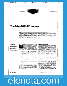 IEEE Micro MIPS R4000 datasheet