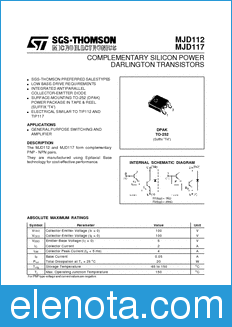 STMicroelectronics MJD112 datasheet