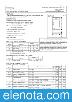 Mitsubishi ML0XX17 datasheet