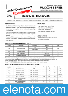 Mitsubishi ML1XX16 datasheet