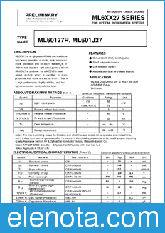 Mitsubishi ML6XX27 datasheet