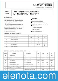Mitsubishi ML7XX19 datasheet