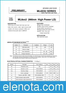 Mitsubishi ML8XX2 datasheet