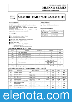 Mitsubishi ML9XX11 datasheet