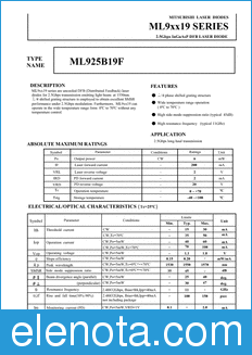 Mitsubishi ML9XX19 datasheet