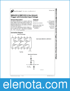 National Semiconductor MM54C914 datasheet