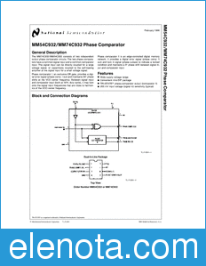 National Semiconductor MM54C932 datasheet