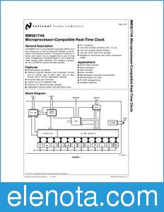 National Semiconductor MM58174A datasheet