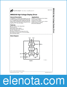 National Semiconductor MM58348 datasheet
