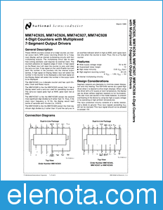 National Semiconductor MM74C925 datasheet