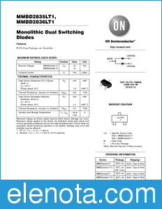 ON Semiconductor MMBD2835LT1 datasheet