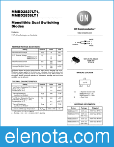 ON Semiconductor MMBD2837LT1 datasheet