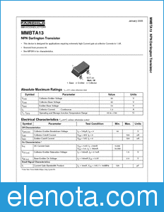 Fairchild MMBTA13 datasheet