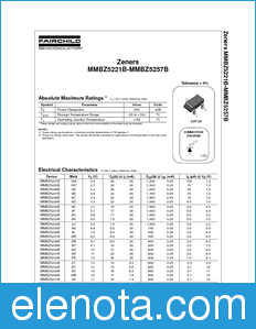 Fairchild MMBZ5257B datasheet