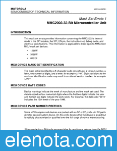 Motorola MMC2003MSE1 datasheet