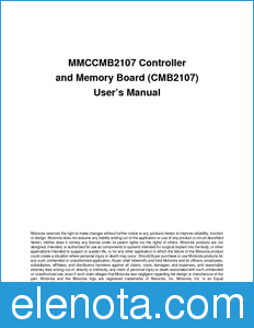 Freescale MMCCMB2107UM datasheet