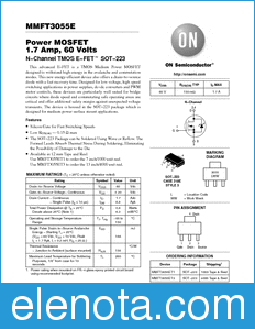 ON Semiconductor MMFT3055E datasheet