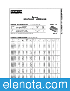 Fairchild MMSZ5226B datasheet
